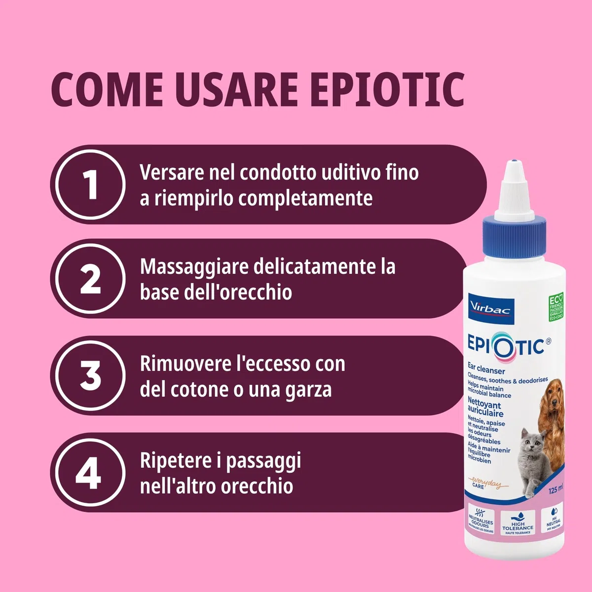 Virbac Epiotic Perro Gato sol 125Ml