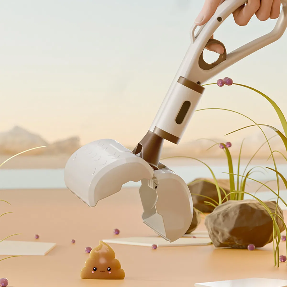 Pooper Scooper Cane Raccogli Cacca - Set di 3 Pezzi, Paletta per Cacca Cani con Manico, può Essere Utilizzato per Raccogliere Le Feci degli Animali Domestici e Altri Rifiuti