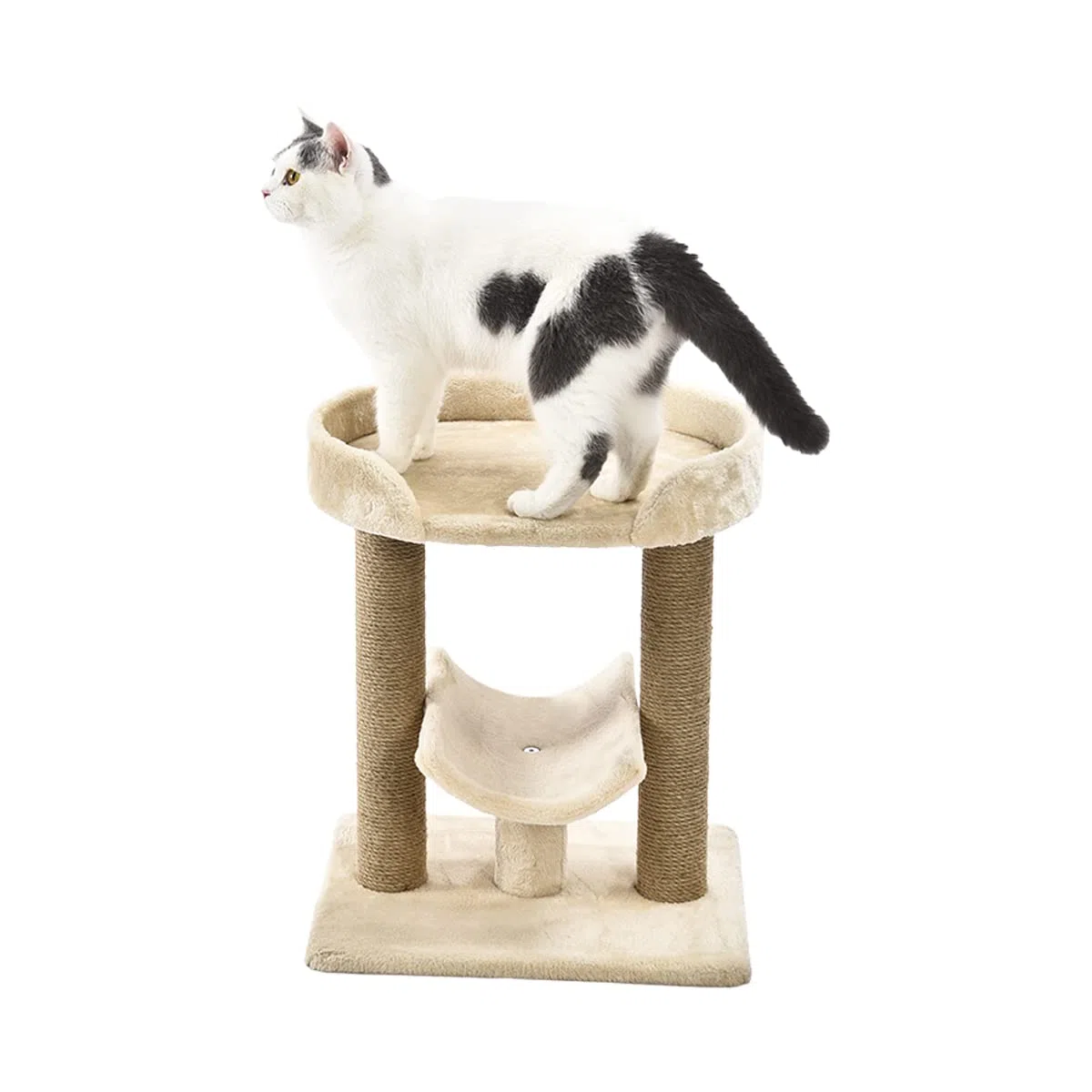 Amazon Basics Gatto albero con piattaforma tiragraffi, regular misure, Beige
