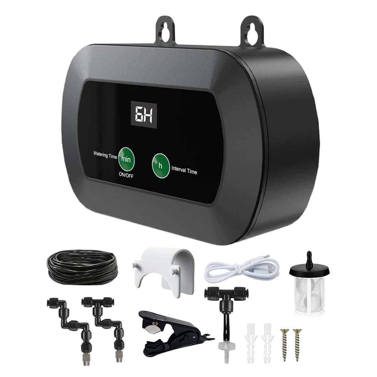 Umidificatore per terrario, nebulizzatore automatico per rettili, con ugelli spray regolabili con timer, di silenziosa per vivario, lucertola, serpente, anfibi, uso serbatoio, 11,4 x 5
