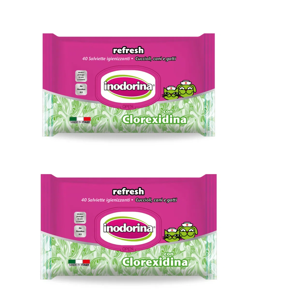 Salviette PET100106 Clorhexidina, 2 confezioni da 40 salviette…