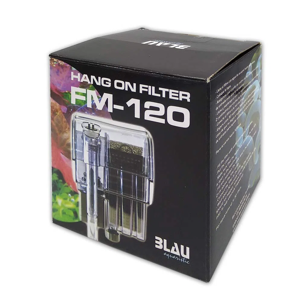 Blau aquaristic BA-7700120 - Filtro a Sospensione FM-120, Filtro Nano per Acquario, Filtro Esterno