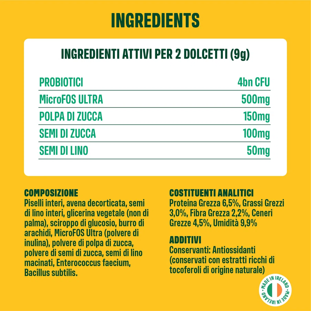 ivvi PROBIOTIC per cani in forma di bocconcino - per la formazione della flora intestinale, per il miglioramento della digestione e del sistema immunitario - 60 gustosi snack con pollo