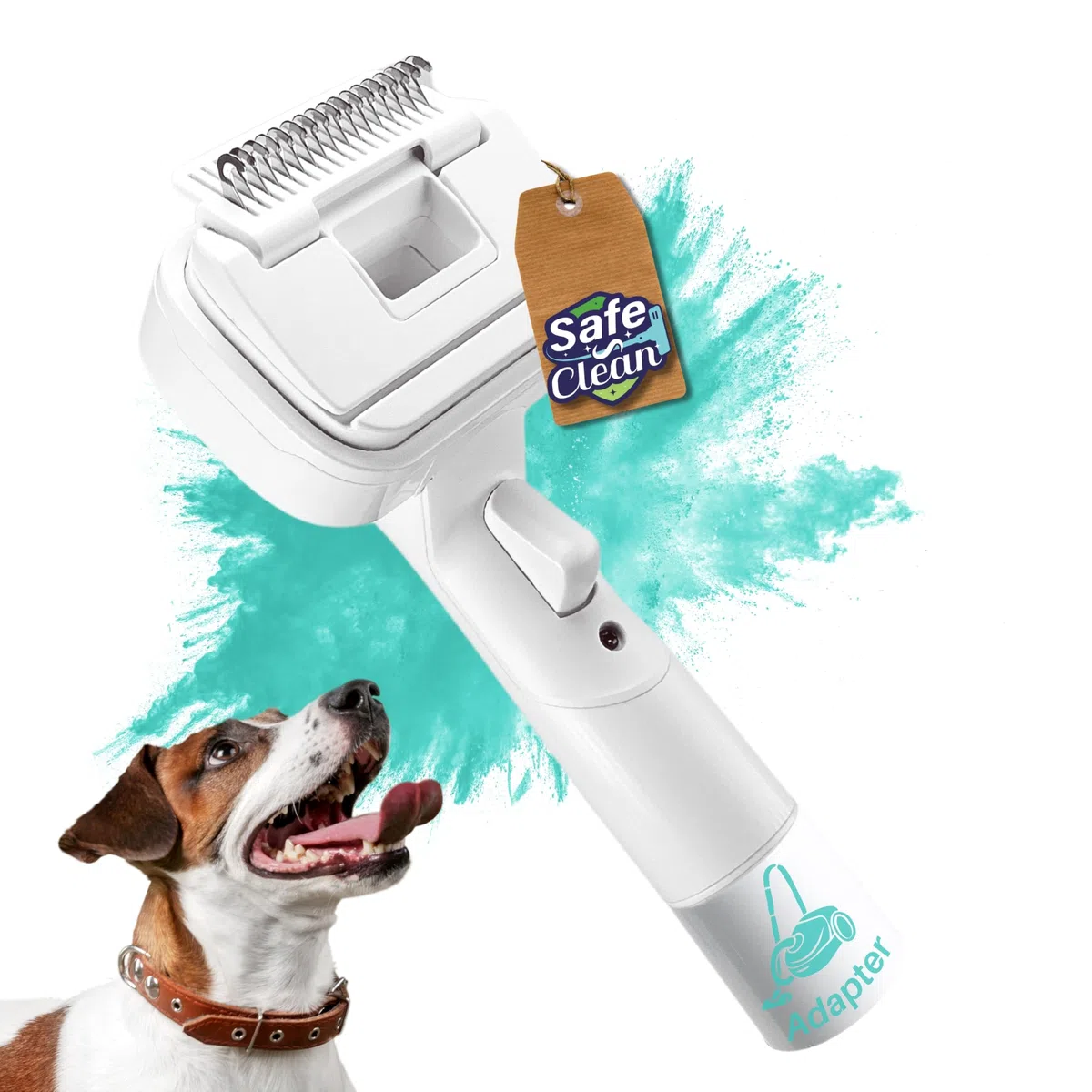 SAFE 'N CLEAN Spazzola per peli di animali domestici, set 3 in 1, compatibile con Dyson Miele Siemens Rowenta AEG Kärcher con adattatore per tutti gli aspirapolvere Ø 32 mm 35 mm