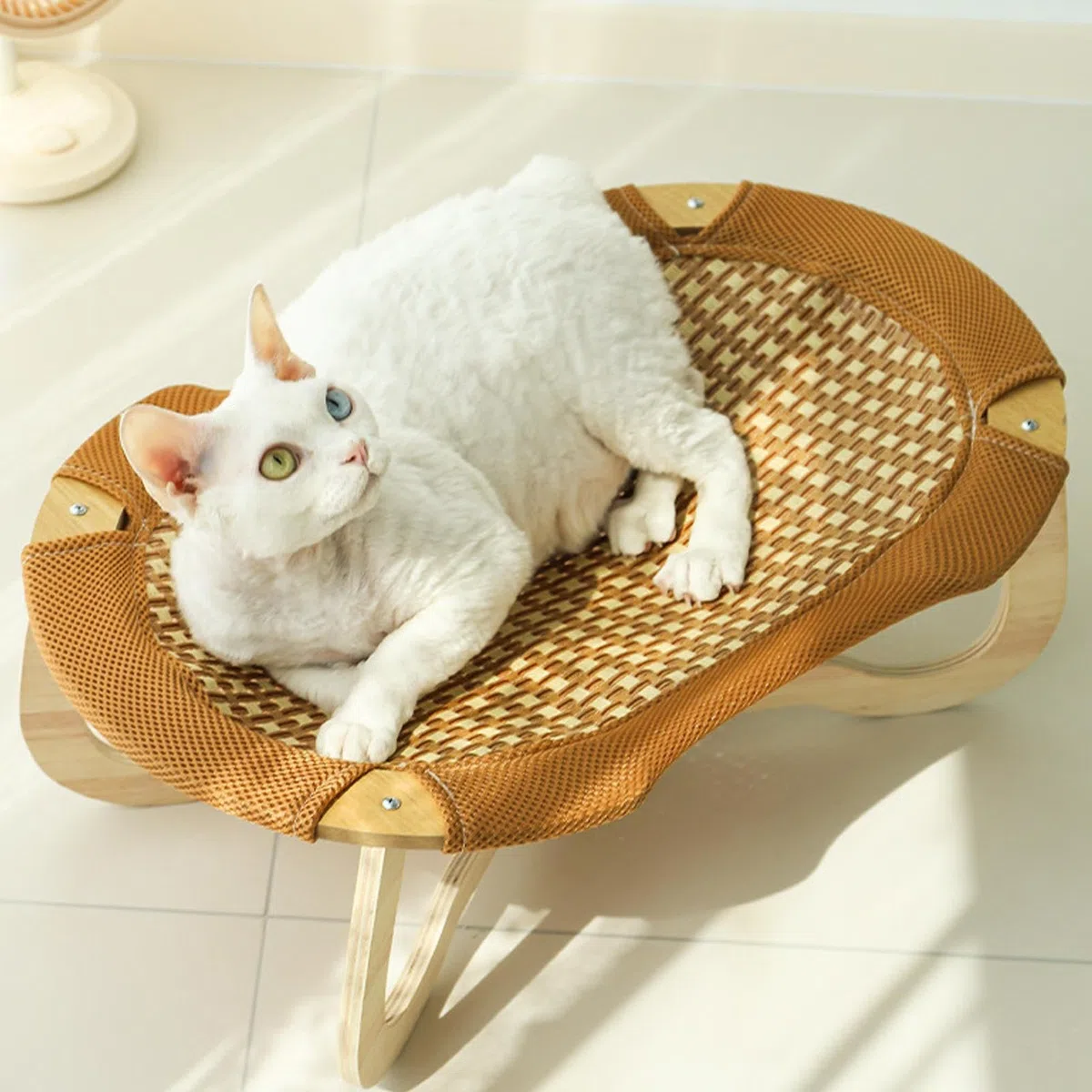 Sedia Gatto In Rattan - Cucciolo Raffreddamento Sedia Alzata | Resistente Ai Graffi Per Animali Salotto Balcone