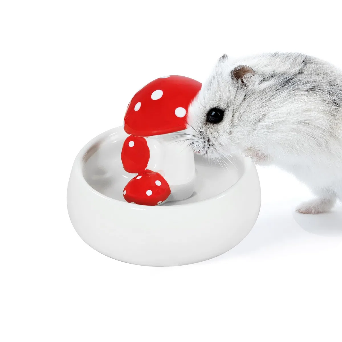 Niteangel Ciotole per l'alimentazione e l'acqua per criceti, serie in ceramica per funghi, per criceti siriani nani, gerbilli, topi, ratti o altri piccoli animali domestici di dimensioni simili