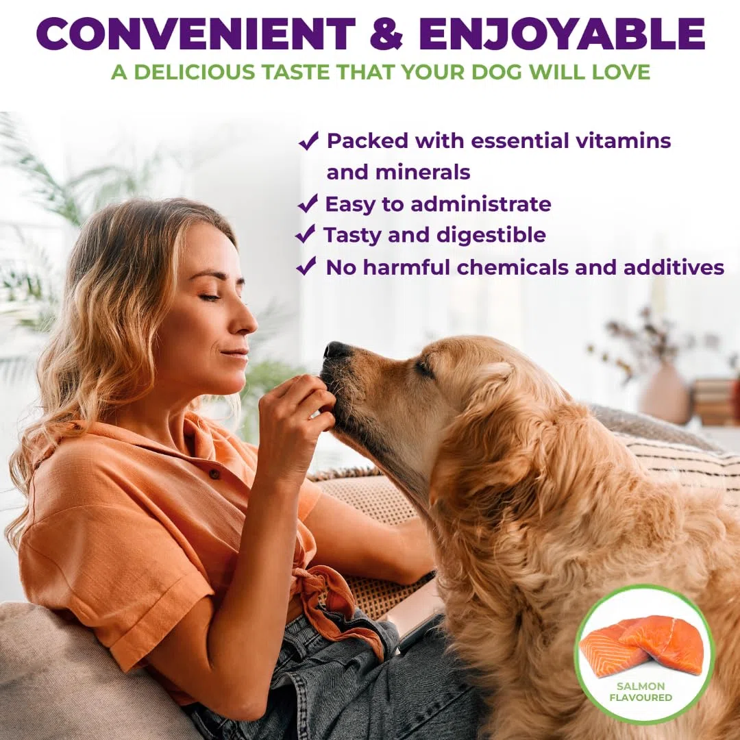 Vitamine prenatali e postnatale per cani e gatti – Integratore con acido folico, biotina, CoQ10, probiotici, glucosamina e vitamine essenziali – Supporta gravidanza, allattamento e recupero – 90 ct