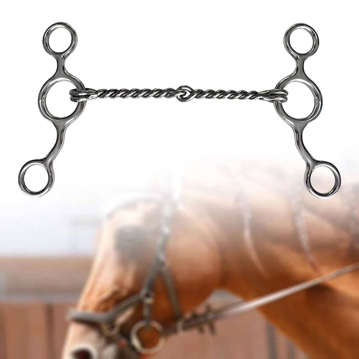 Morso per Cavallo in Acciaio Inossidabile Morso per Bocca di Cavallo 12,7 cm Metallo Addestramento all'aperto Leggero Masticazione per Cavalli Forma