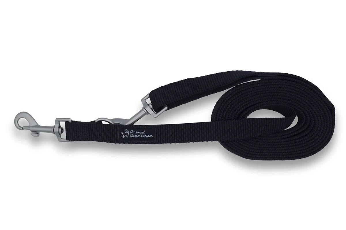 GUINZAGLIO Cani ADDESTRAMENTO in Nylon, 3 Metri RIDUCIBILE 1,5. Tanti colori disponibili (M/L, Nero)