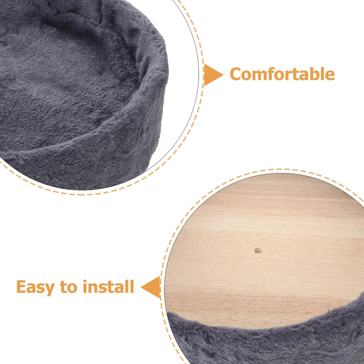 Bestonzon Cuccia Per Gatti Morbida Con Cuscino Lavabile Amaca Sostitutiva Per Albero Tiragraffi Accessorio Essenziale Per Riposo Interno Gattini
