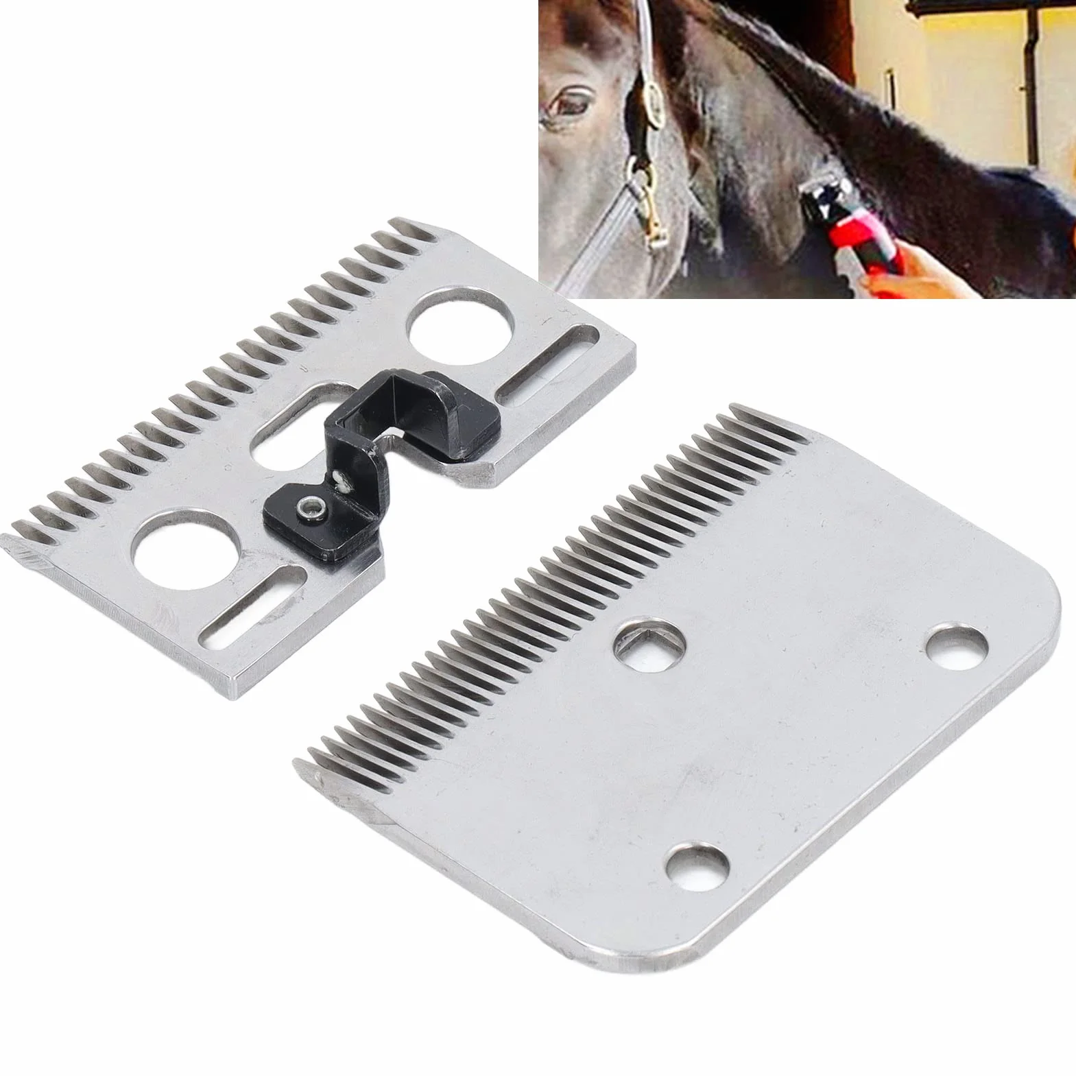 Tosatrice per cavalli a 35 denti, lama per tosatrici universali in metallo duro ad alta durezza, accessori per tosatrici per cavalli di ricambio per cavalli, capre, animali da pelliccia spessa