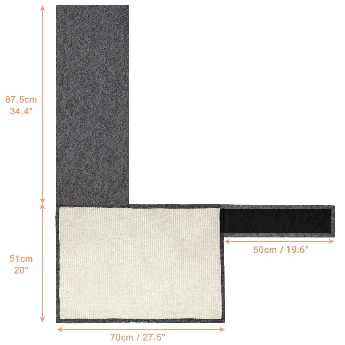 Protezione per divano gatto, naturale sisal gatto tappetino antigraffio per divano, tappeto per graffi e possibilità di graffiare per il divano, copertura per divano gatto, 50 * 70 cm