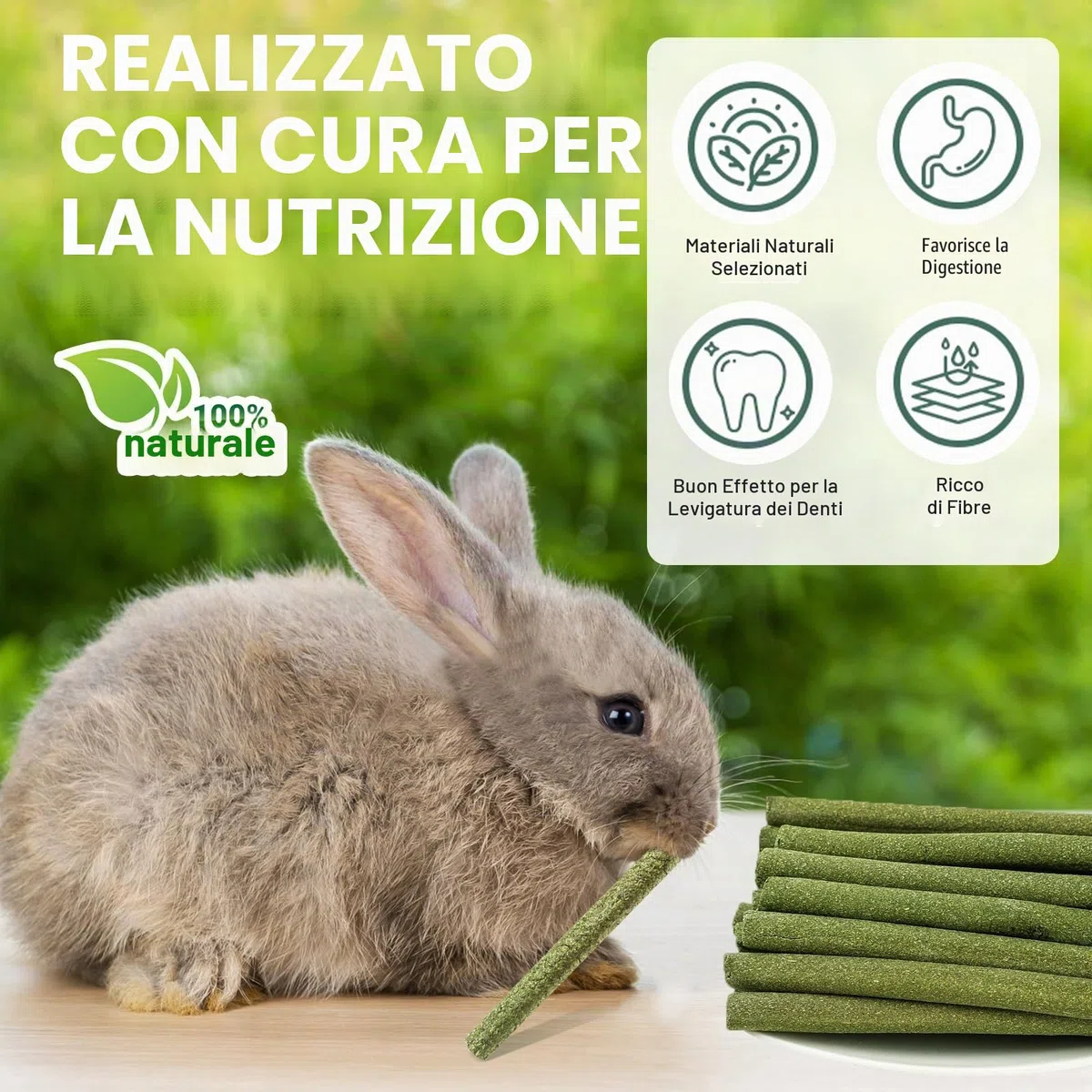 30Pcs Coniglio Tratta Timothy Hay Sticks,Fieno Di Timothy Naturale Per Coniglio,Porcellini D'India, Cincillà,Criceti,Giocattoli Da Masticare Fatti A Mano Per Conigli Cibo Per Conigli