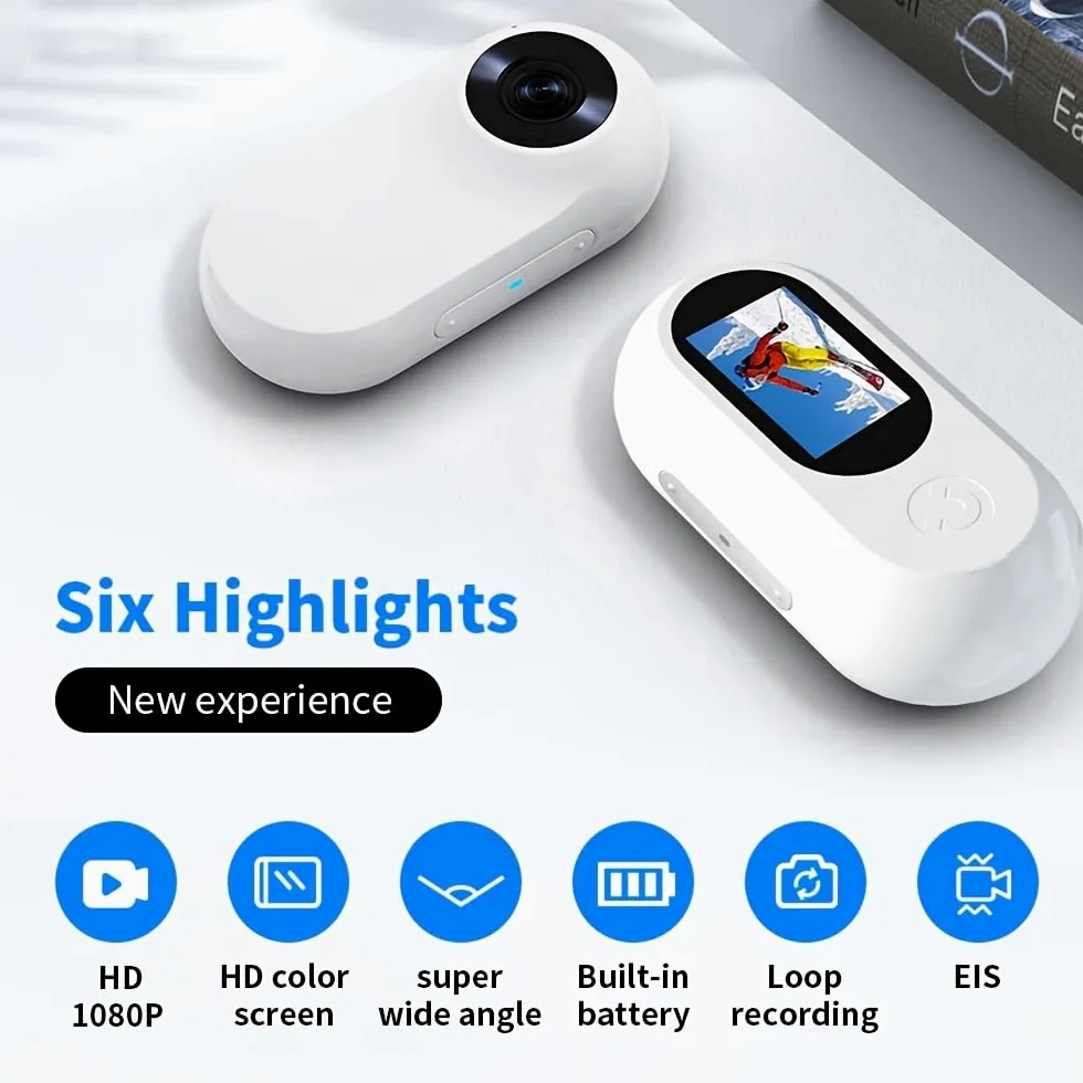 Sxhlseller Collare per Fotocamera per Gatti - Fotocamera per Collare per Cani da Compagnia Grandangolare da 170° con Schermo LCD da 0,96 Pollici, Fotocamera Multifunzionale per
