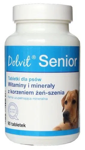 DOLFOS Dolvit Senior 90 compresse Preparazione vitaminica e minerale per cani Adulti e invecchianti