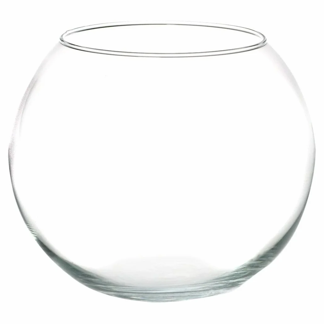 Trade Shop - Ampolla Boccia per Pesci in Vetro 25 Cm Acquario Pesce Rosso Centro Tavola Casa