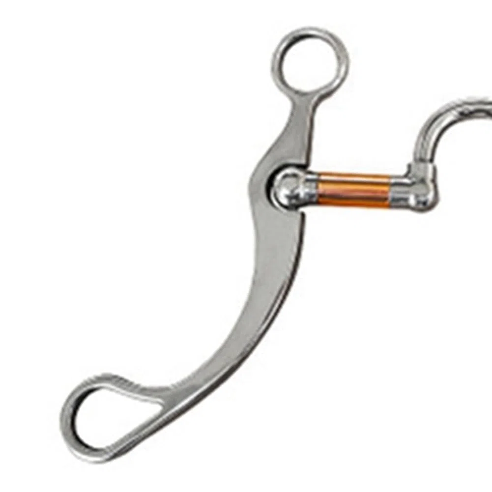 Anneth Snaffle Bit Horse Bits in Acciaio Inossidabile Western Snaffle Bits per Bocca da Addestramento con Porta in Rame