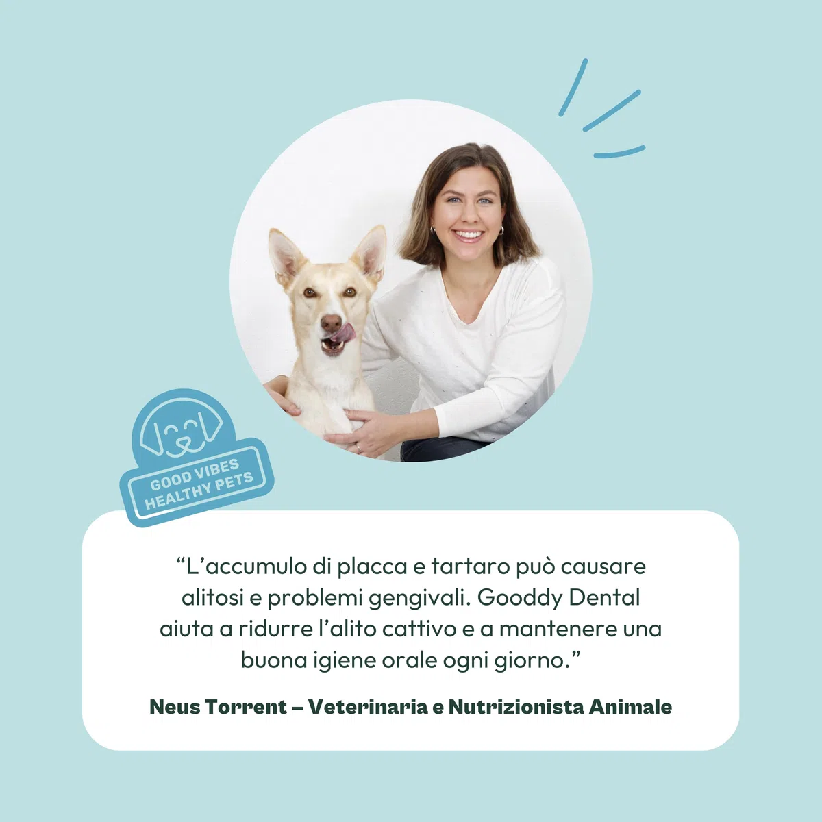 Gooddy – Cura Dentale per Cani in Polvere 180g – Alito Fresco, Riduce Placca e Tartar, Supporta le Gengive – Con Probiotici e Prebiotici