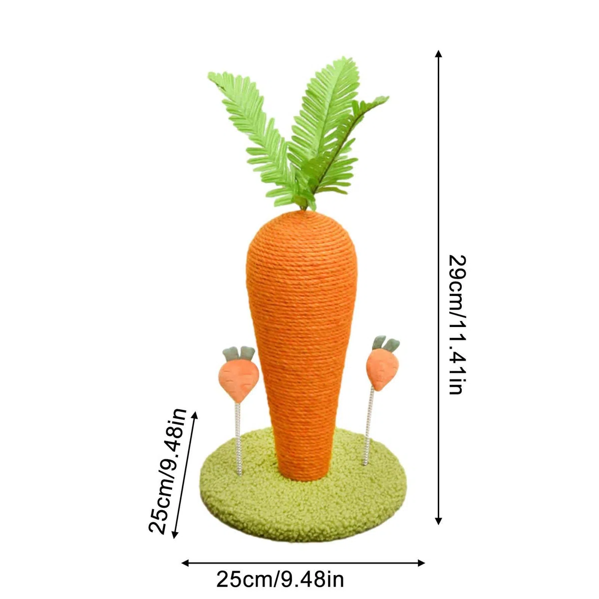 Tiragraffi per Gatti Indoor,Tiragraffi per Gatti a Forma di Carota | Simpatico tiragraffi per Gattini Tiragraffi Verticali per Gattini per Gattini Forniture per Giocattoli per Gattini
