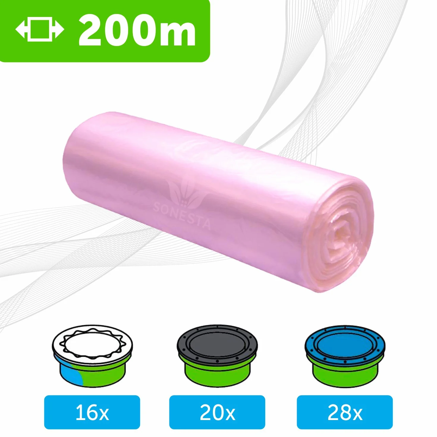 200m ECO Ricarica universale compatibile per mangiapannolini Tommee Tippee TEC Twist & Click Simplee | Equivale 20 ricariche | compatibili al 100% | antiodore EVOH+
