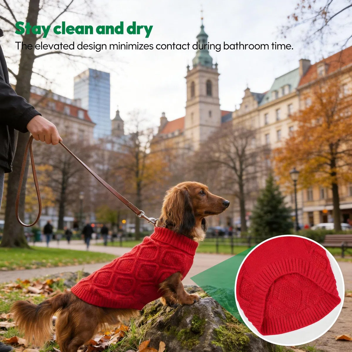 KONVINIT Maglione per Cane Piccolo Senza Maniche a Collo Alto Maglia Morbida ed Elastica Maglioncino Cane Chihuahua - Rosso Natalizio/Blu