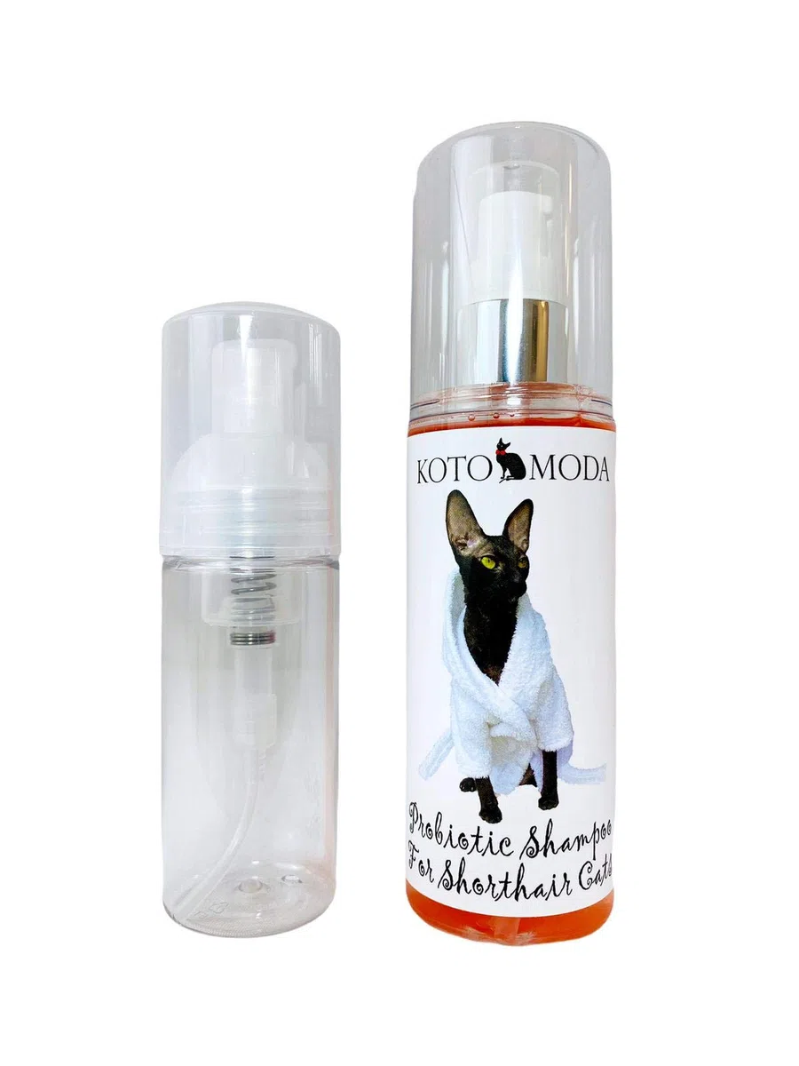 Shampoo probiotico per gatti a pelo corto 120 ml con pompa a schiuma