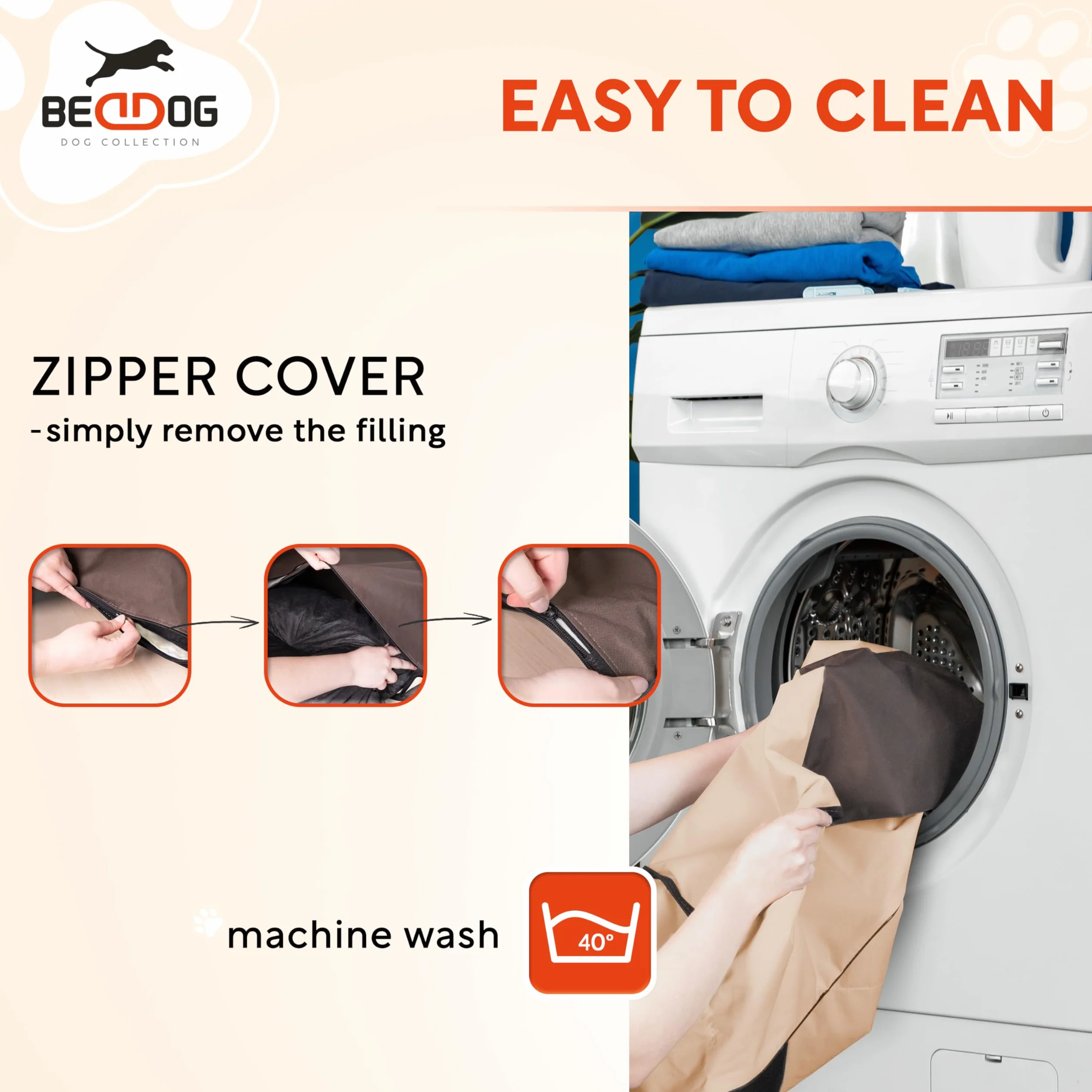 BedDog Cuccia per cani S - Cuscino - Divano - Copertina Rimovibile e Lavabile, Cani Piccola