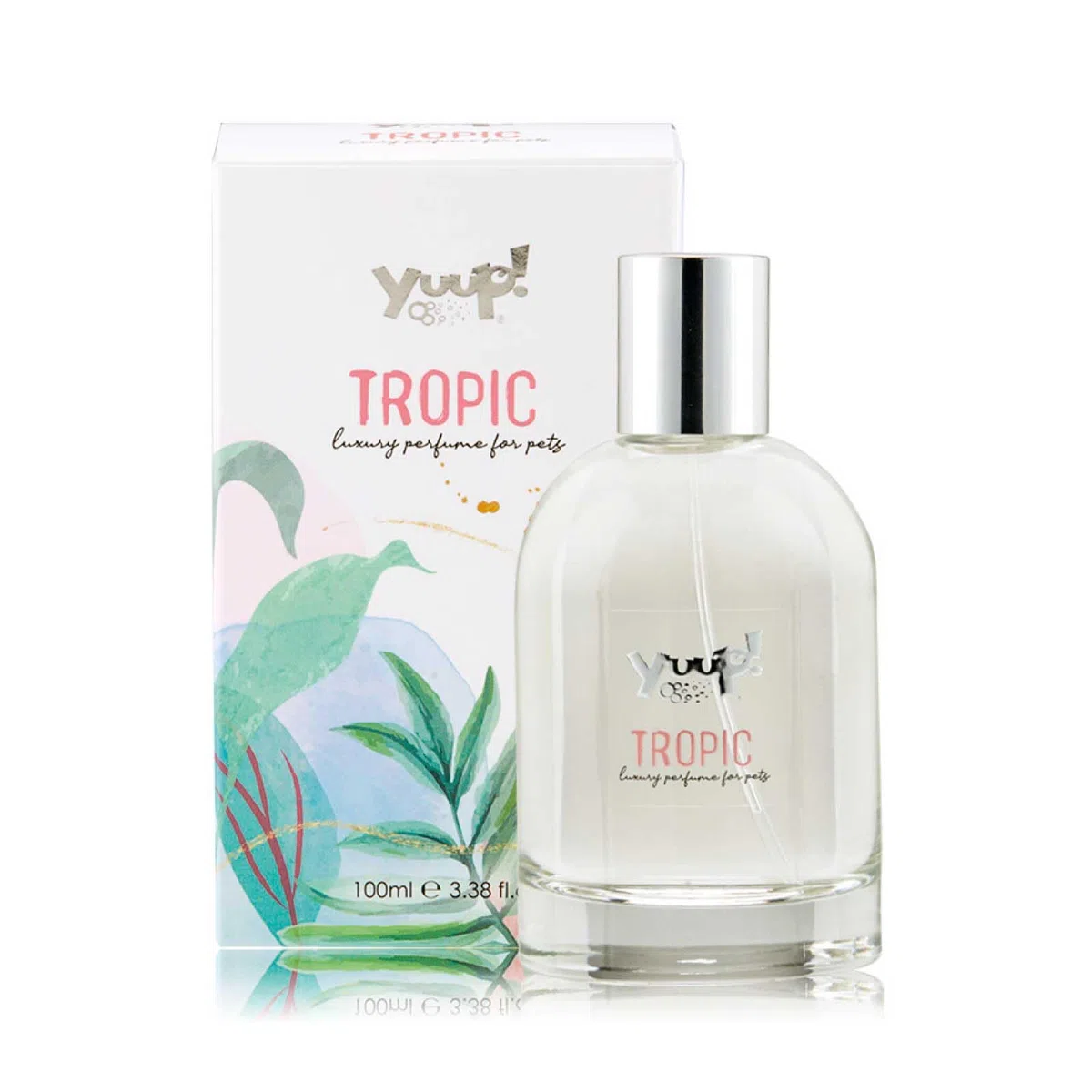 YUUP! - Fragranza TROPIC a lunga durata per cani e gatti, 100 ml, profumo per cane e gatto con note di ananas, maracuja, papaya, frangipani, ibisco e orchidea
