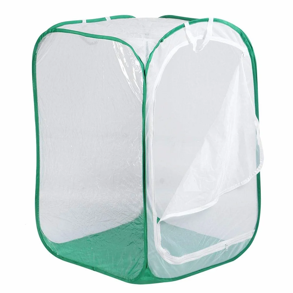 Rete Di Insetti Vegetali Gabbia Per Animali Farfalla Incubatrice Leggera Per Piantine Casetta Per Piante Pieghevole Con Cerniera A Gabbia Di Trasmissione Della Luce Ventilata 60 * 60 * 90cm