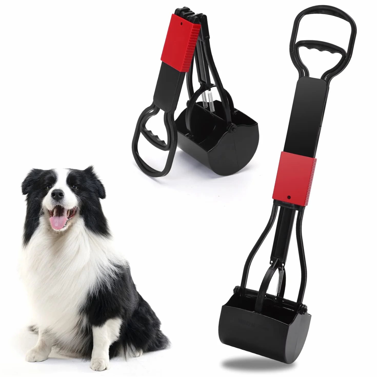 Nobleza 66cm Paletta Racogli Escrementi per Cani, Manico Lungo Piegarsi Portatile e Pratico Pooper Scooper