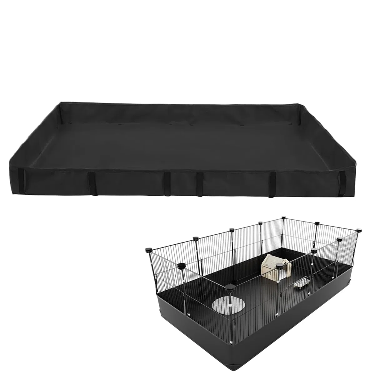 Generico Fondo Gabbia Impermeabile Lavabile Per Piccoli Animali, Materiale PVC Resistente Bordi Alti 11cm Contengono Rifiuti, Ganci/ - Ideale Per Criceti Conigli Furetti Cavie