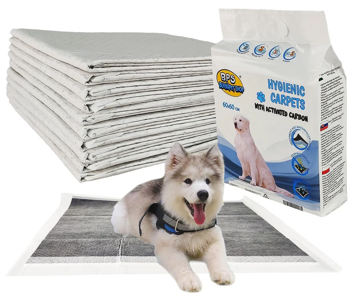 Tappetino Igienico Assorbente per Cani con carboni attivi (100pezzi 60x60cm)