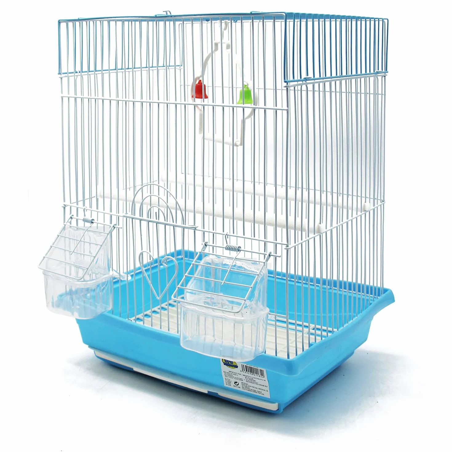 BPS® - Gabbia per uccelli, per pappagallini, canarini, con mangiatoia, abbeveratoio, saltarello, perches per riposo, colore casuale, dimensioni: 30 x 23 x 39 cm, rif: BPS-1185