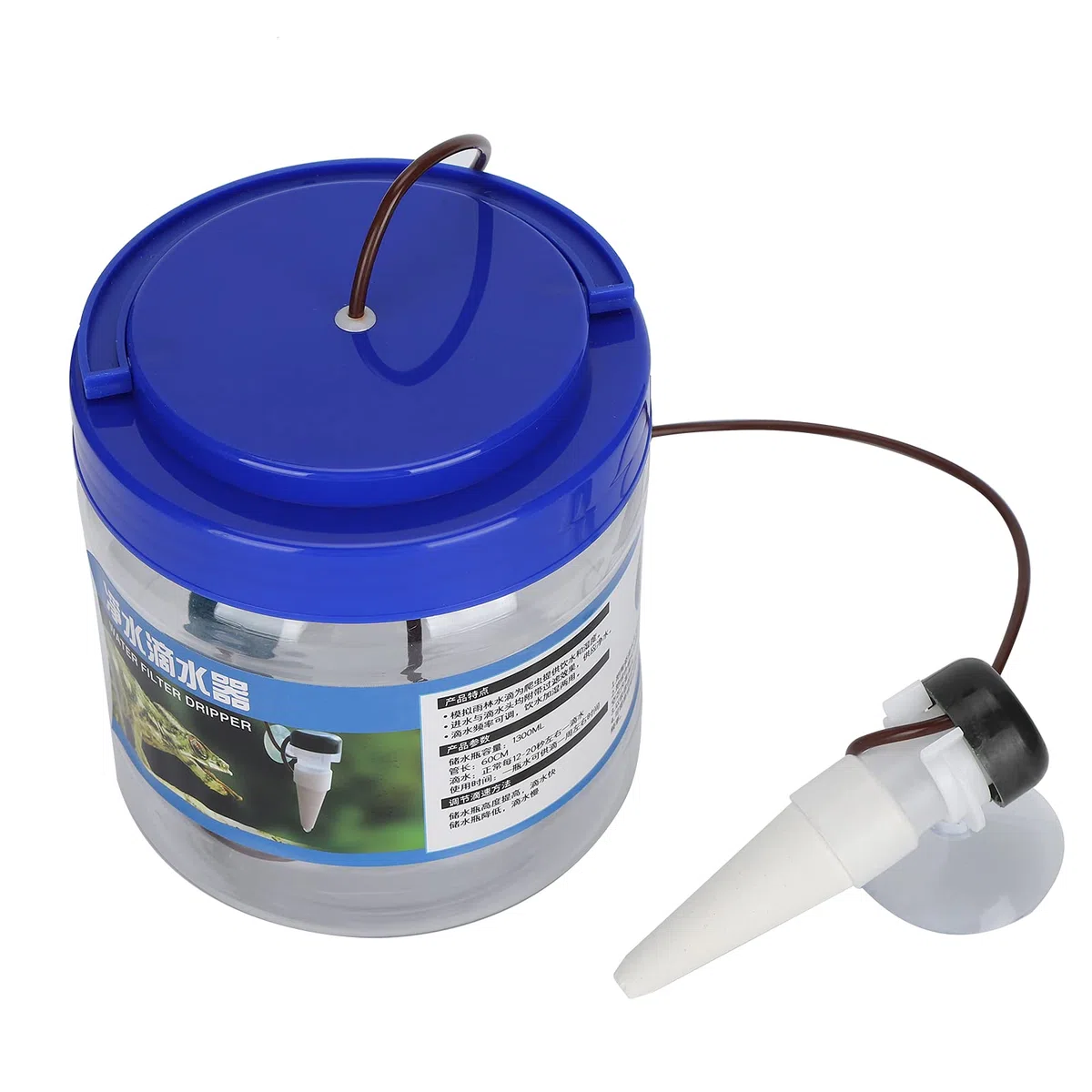 Shanrya Strumento di irrigazione Goccia, grilli vivi per rettili Gocciolatore d'acqua per rettili per gechi per camaleonti per altri piccoli rettili