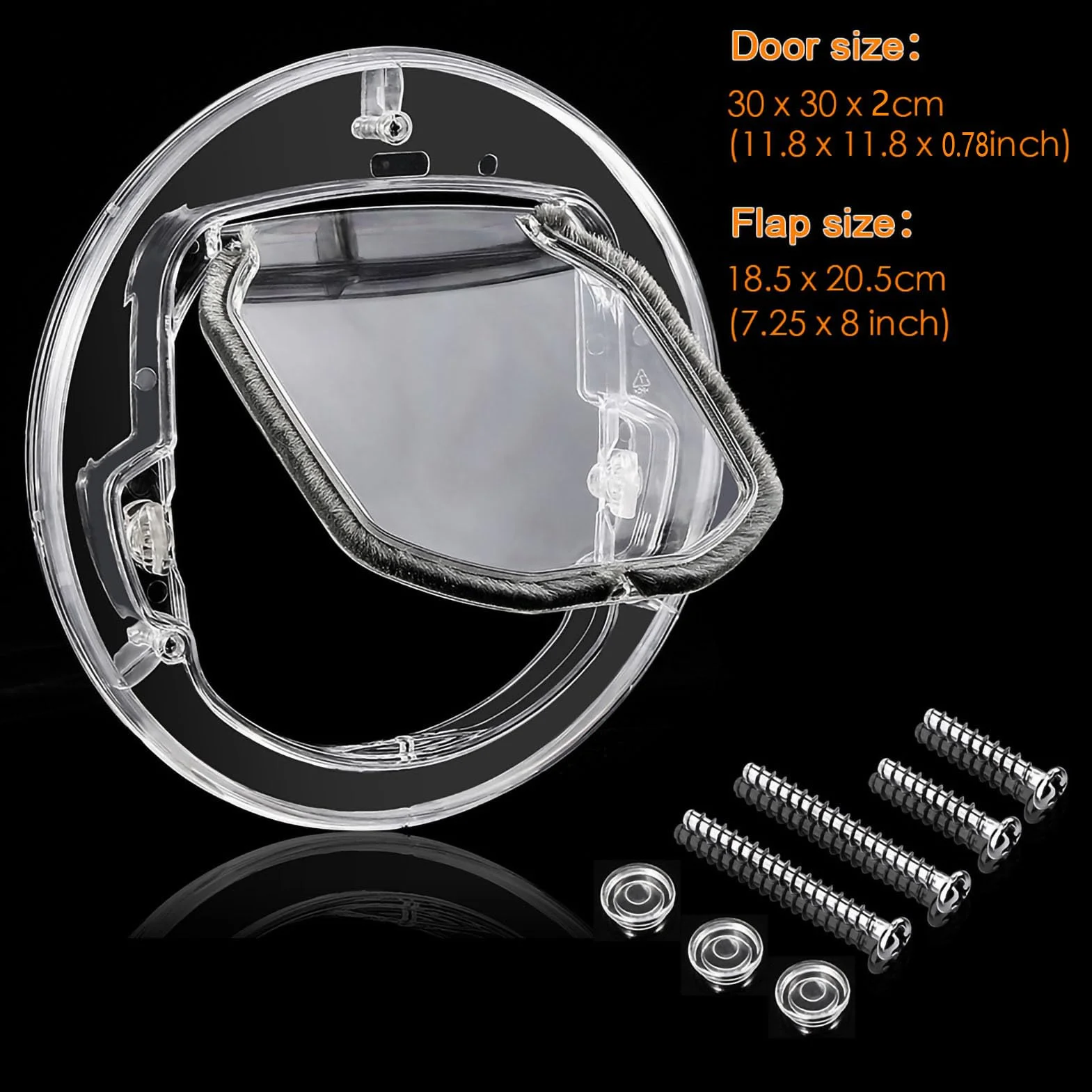 GLOGLOW Porta a Battente per Finestra con Porta a Battente per Animali Domestici con Serratura a 4 Vie e Kit di Rivestimento per Finestra