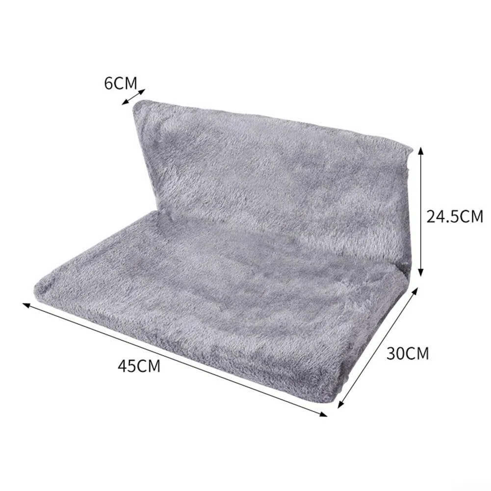 Letto per termosifone sospeso per gatti e piccoli animali domestici, morbido tessuto felpato con robusto telaio in metallo pieghevole, 45 x 30 x 24,5 cm, design accogliente e caldo per
