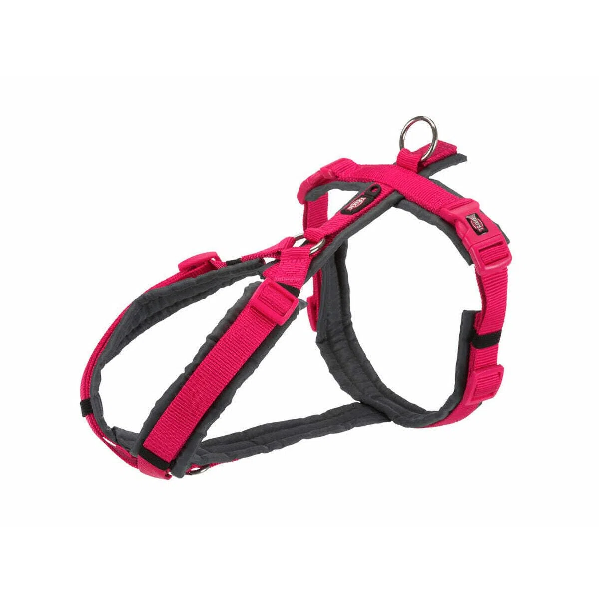 TRIXIE Imbracatura da trekking NEW Premium, S - M: 44-53 cm/20 mm, fucsia/grafite, cane