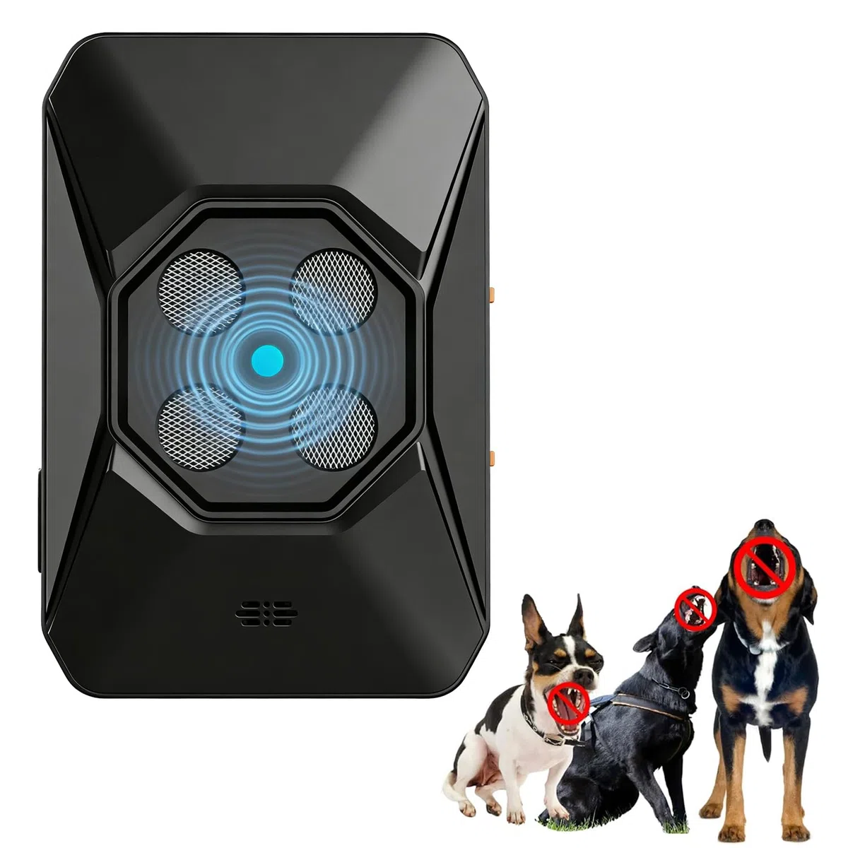 Interni ed Esterni,Auto Dispositivo Antiabbaio per Cani,3 Frequenze Regolabili Potente Rifugiatore per Cani,Ultrasuoni Ricaricabili/Interni/Esterni