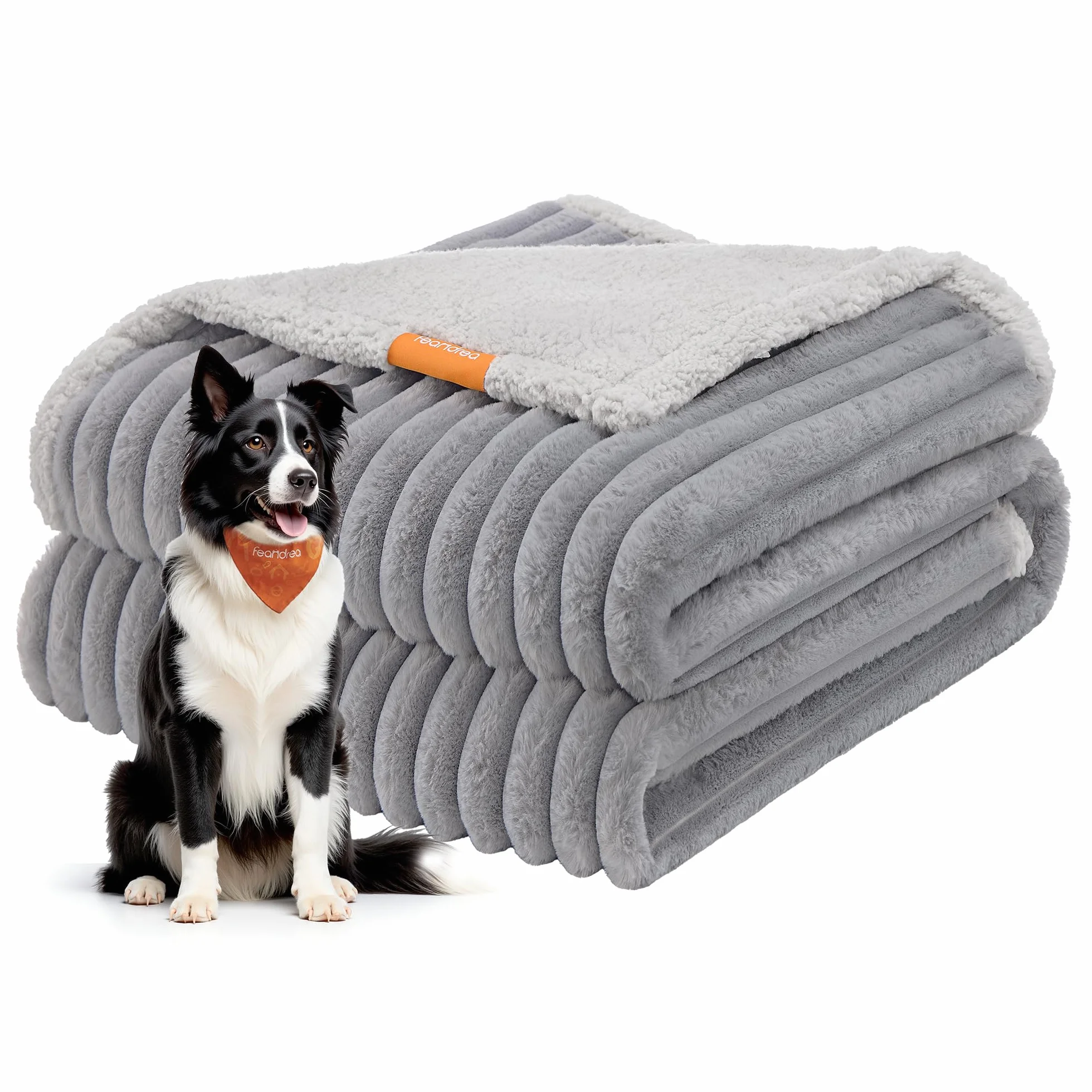 Feandrea Tappeto Impermeabile per Cani, Coperta Reversibile di Taglia XL, 152 x 127 cm, per Cani di Taglia Media e Grande, Copridivano, Lavabile, Grigio Tortora e Grigio Chiaro PPB036G01