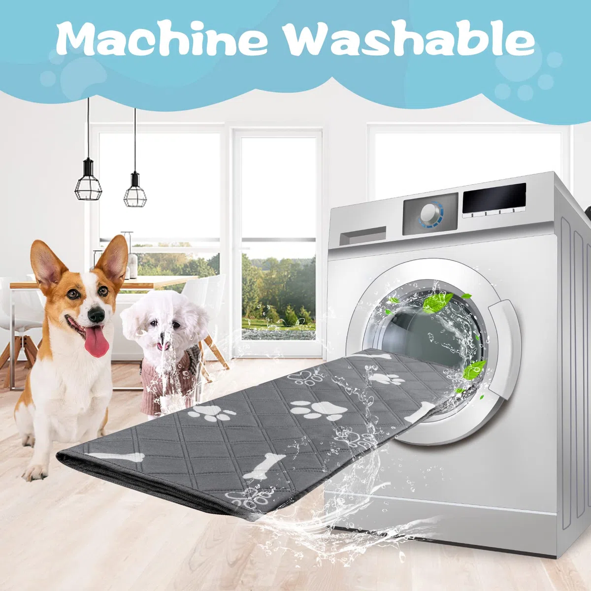 Confezione da 2 Cuscinetti Riutilizzabili per Addestramento del Cane, Assorbenti e Impermeabili, Lavabili per Casa, Auto, Viaggi, 70 x 100 cm