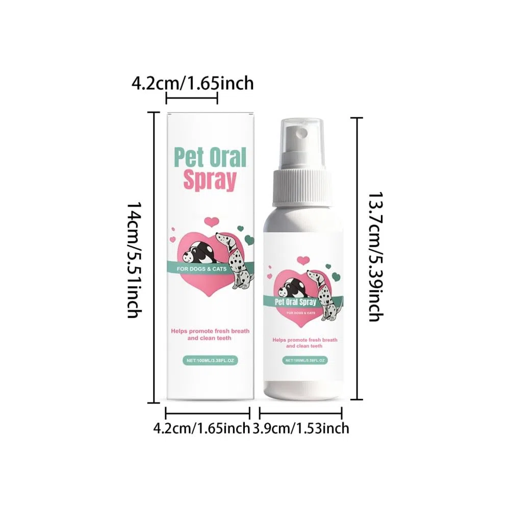 MEIION Codallma Spray per la Cura Dentale per Cani e Gatti - Pulizia Denti Gengive, Rimuove Placca, Rinfresca Alito