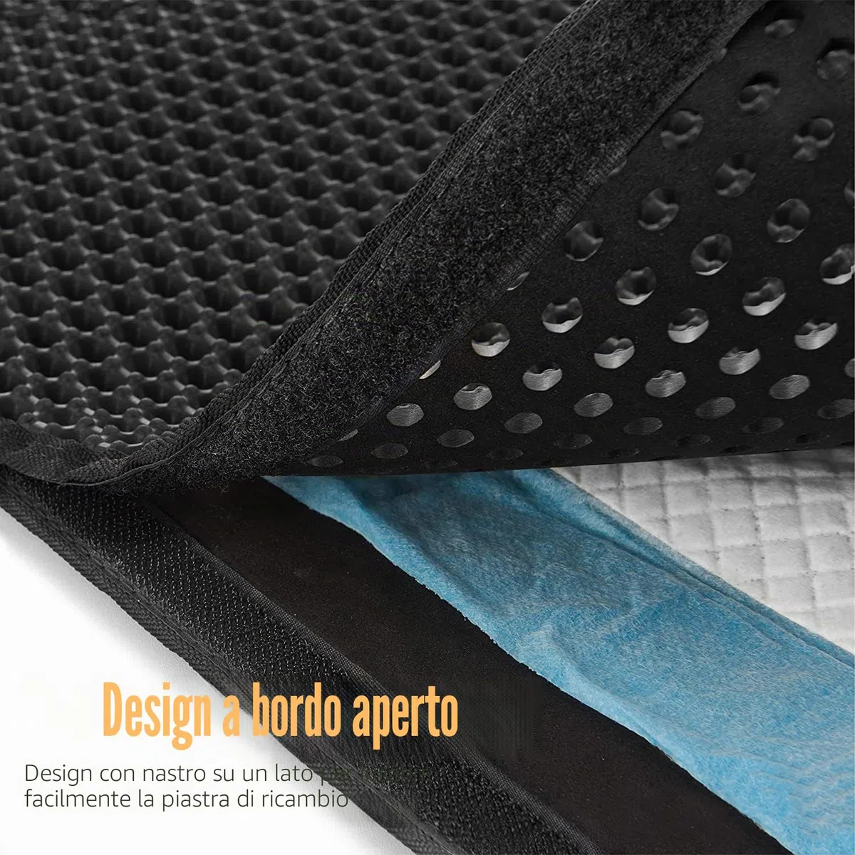 Ycozy Tappetino Lettiera Gatto 60 X 40cm Tappeto Lettiera EVA Doppio Strato a Nido d'Ape Tappetino da Toilette per Gatti Impermeabile Facile da Pulire
