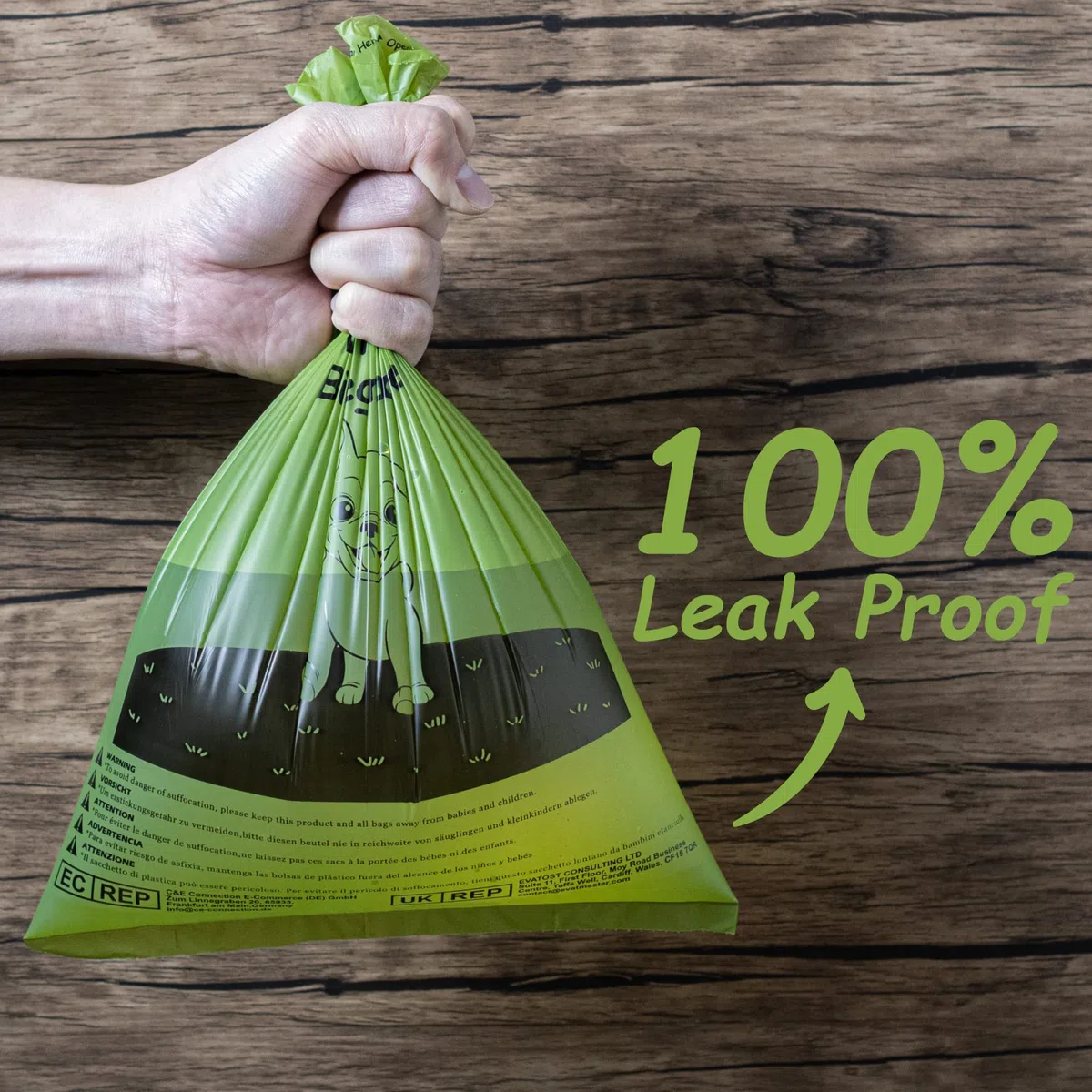 Greener Walker Cacca Sacchetti per bisogni dei Cani,540 unità,Extra Spessi,Forti e 100% Prova di perdite,biodegradabili étanches Sacchetti per Cani(verde)
