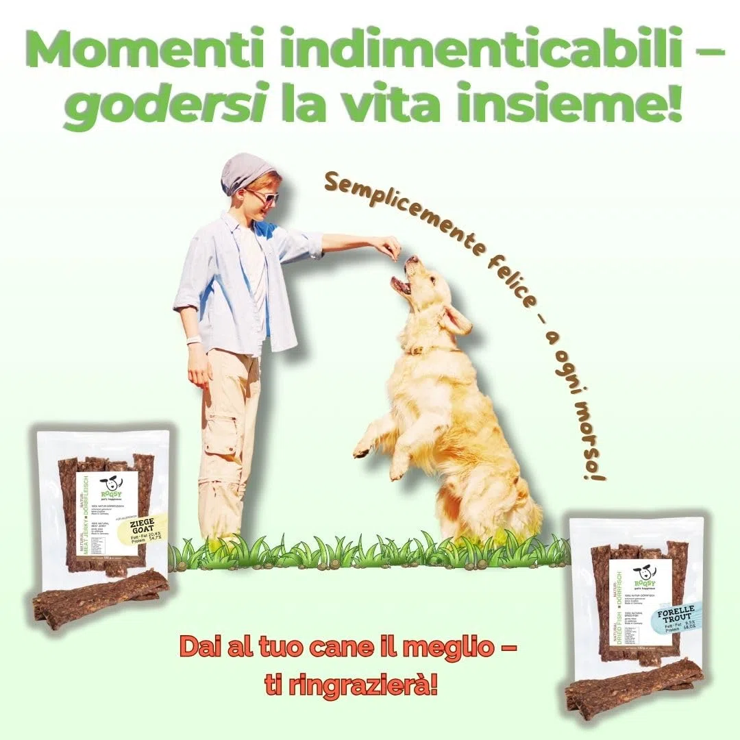 Snack Naturale per Cani 100% Capra – Monoproteico, Ipoallergenico, Senza Cereali – 200g (2×100g)