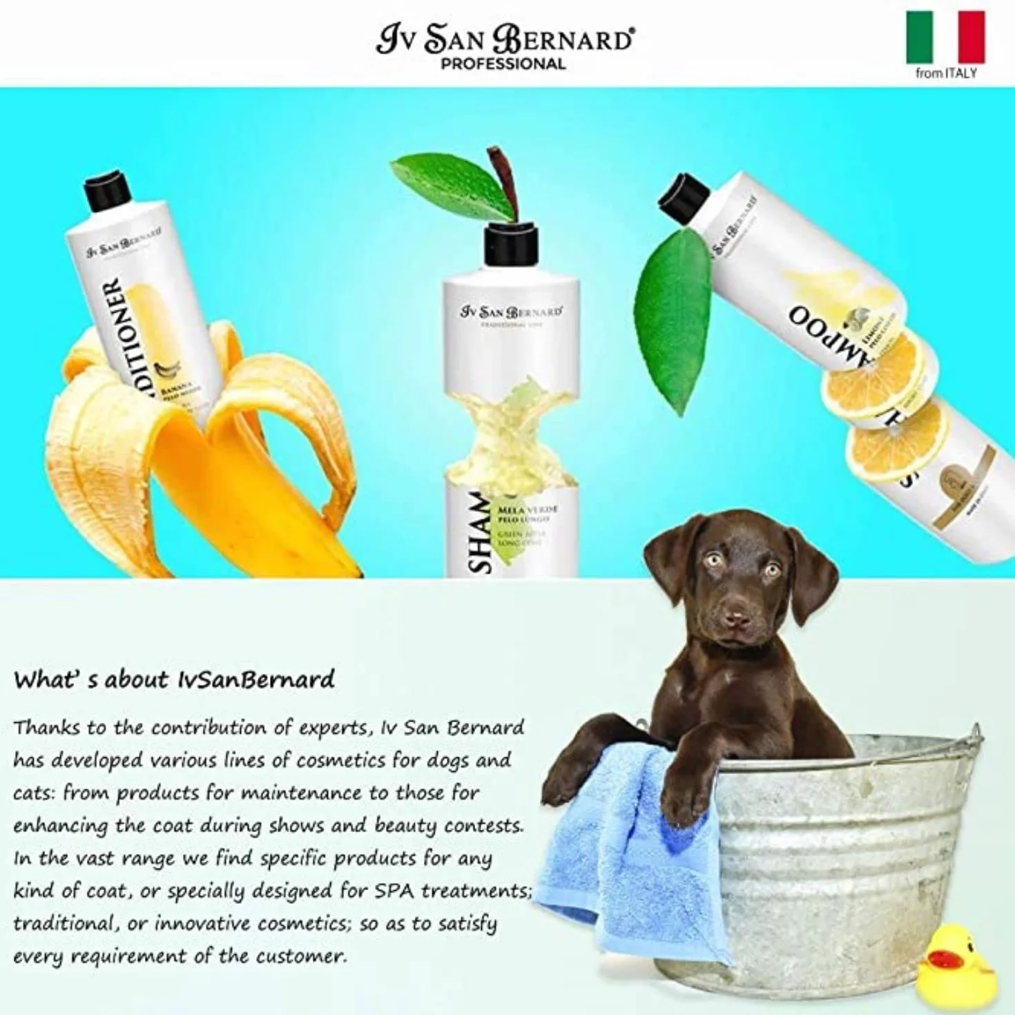 Bálsamo Caviar - Crema y Acondicionador para Perros - 300 ml - Contribuye a Mantener Una Hidratación Adecuada del Manto - Artículos de Higiene para Perros - Ideal para Competiciones - IV San Bernard