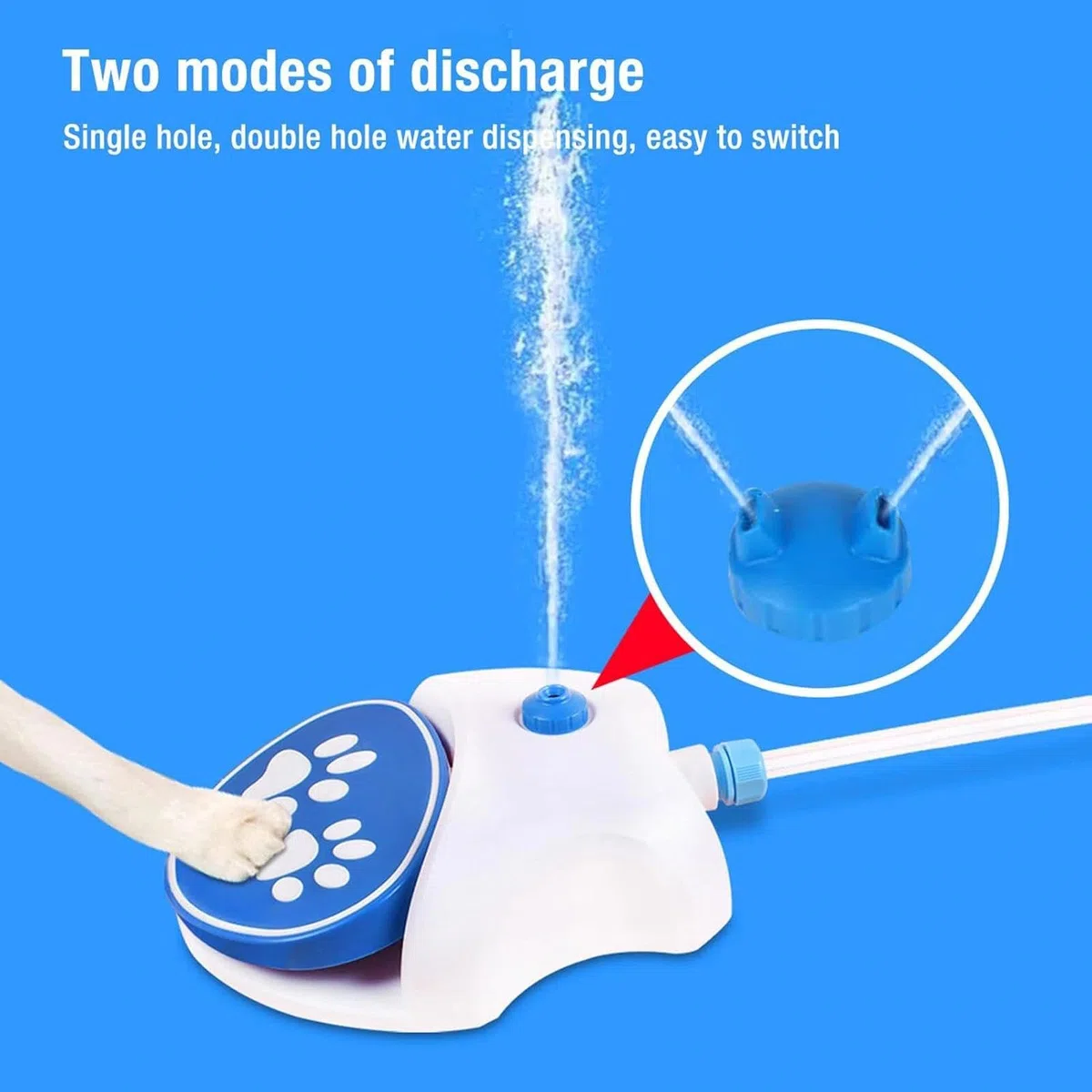 gioco acqua cane,giochi acqua cani,fontana per cani,Dog Fontanella, Fontana d'acqua con Pedale,Fontana per Cani,Irrigatore per Cani da Esterno,Step on Irrigatore per Animali,Giochi d'acqua (A)