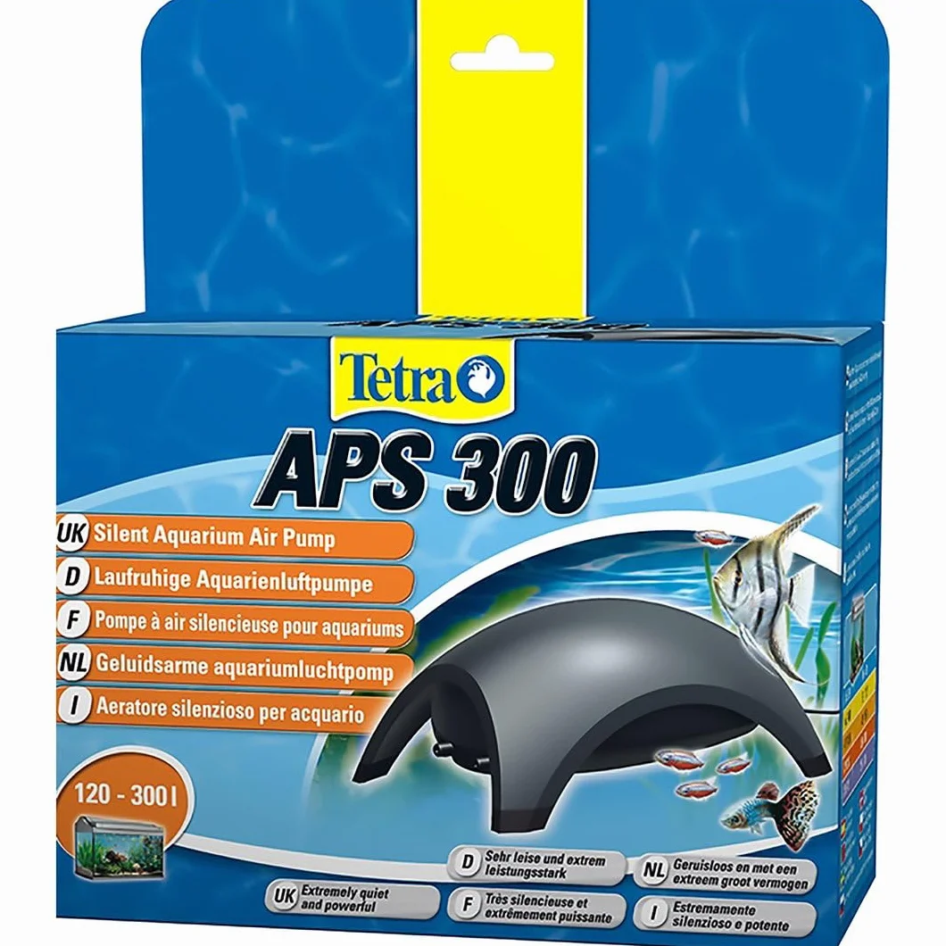 Tetra APS Aquarium Luftpumpe - leise Membranpumpe, versch. Größen für Aquarien von 10-600 L, schwarz/weiß
