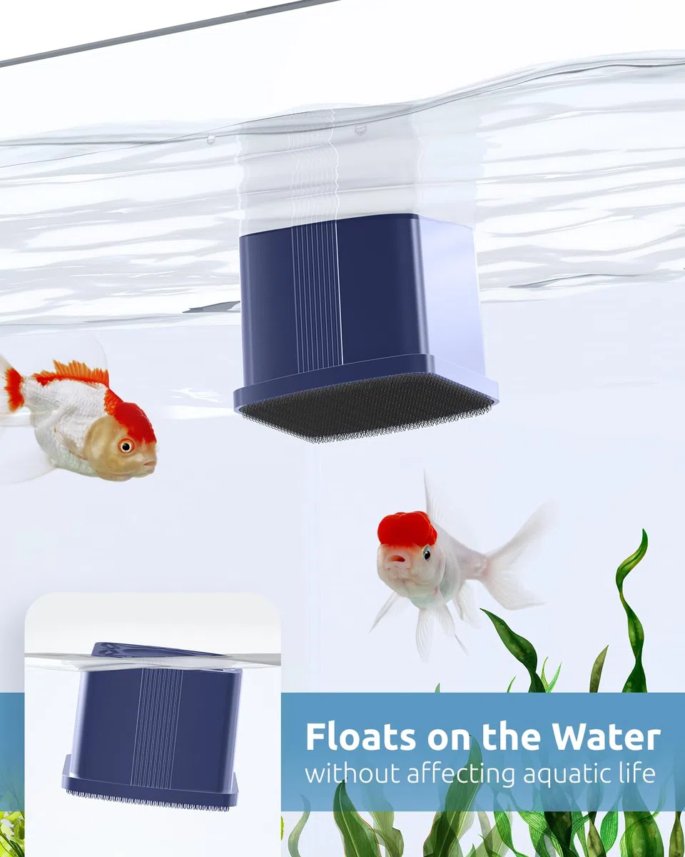 SEAOURA Pulitore magnetico per acquario con termometro, mini spazzola magnetica per acquari di pesce, solo per serbatoio di vetro, piccoli magneti, strumento di pulizia galleggiante per pulire le