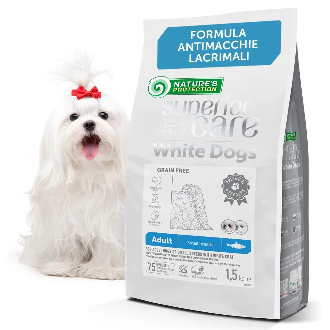 Nature's Protection Superior Care White Dog Aringhe Senza Cereali Piccoli pani Adulti 1.5 kg.