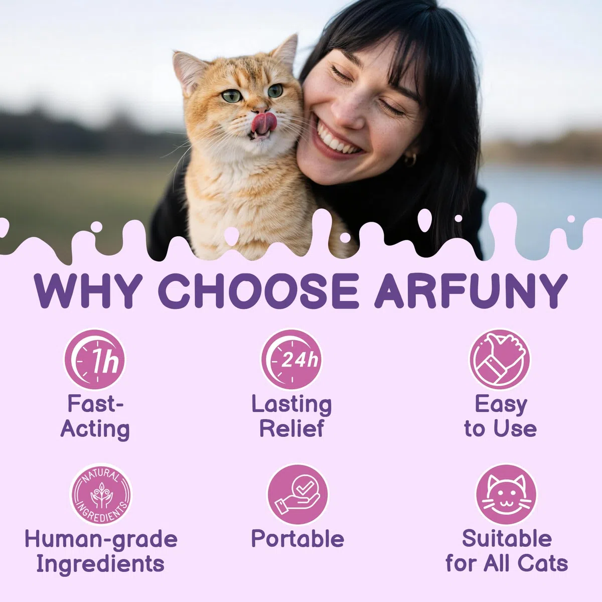 Spray calmante per gatti, aiuta a risolvere problemi comportamentali, stress, ansia, per casa, viaggi, toelettatura, con feromoni per gatti e ingredienti naturali